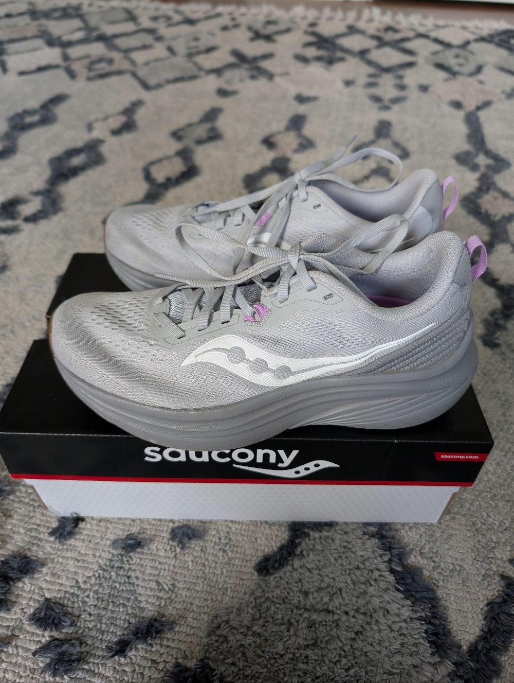 Saucony Women’s Lancer Run Running Shoes Gray/Lavender 8.5